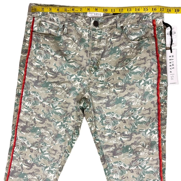 NWT Parker Smith “Ava” Tropical Camo Skinny Jeans with Side Stripe (C1) - Picture 4 of 15